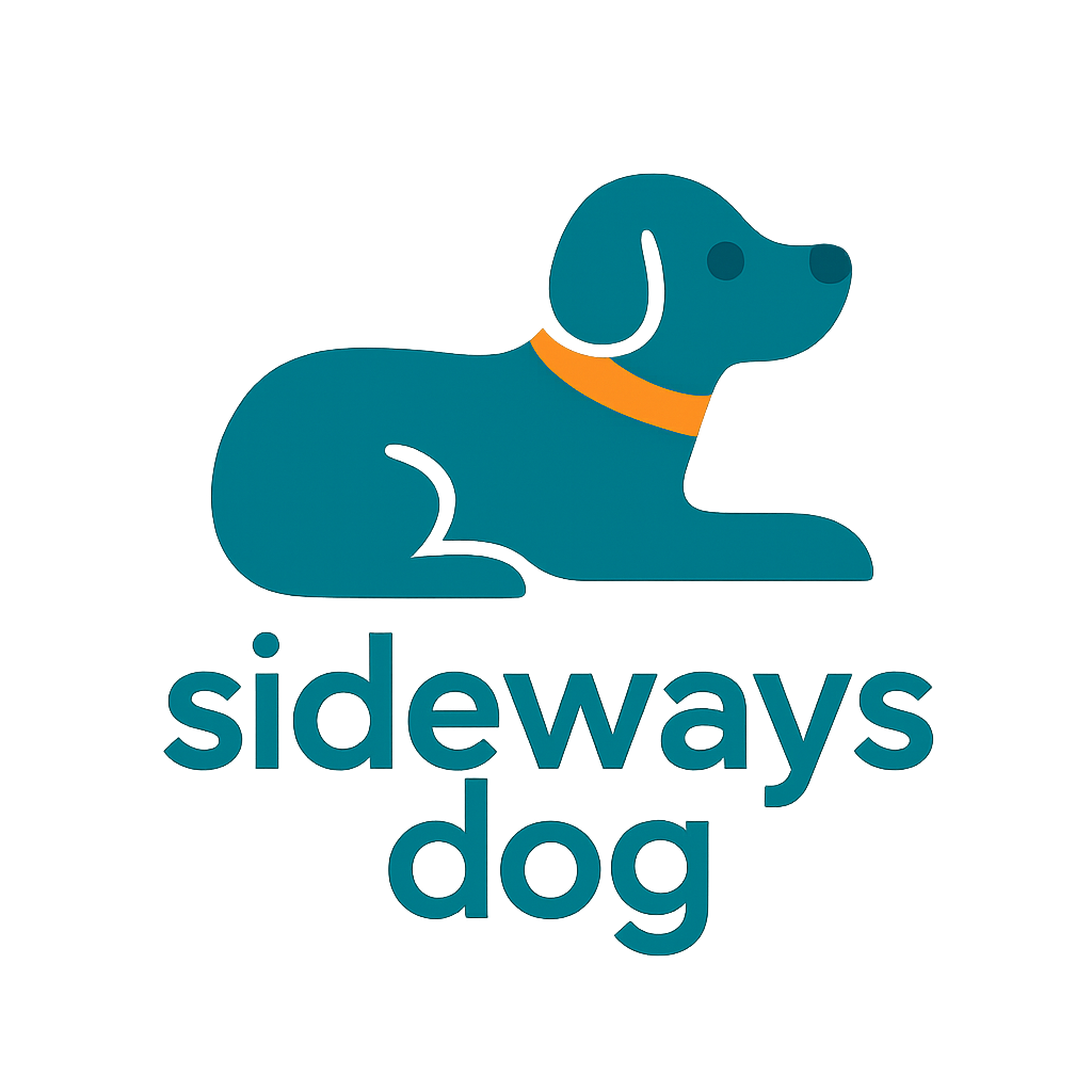 sideways dog logo